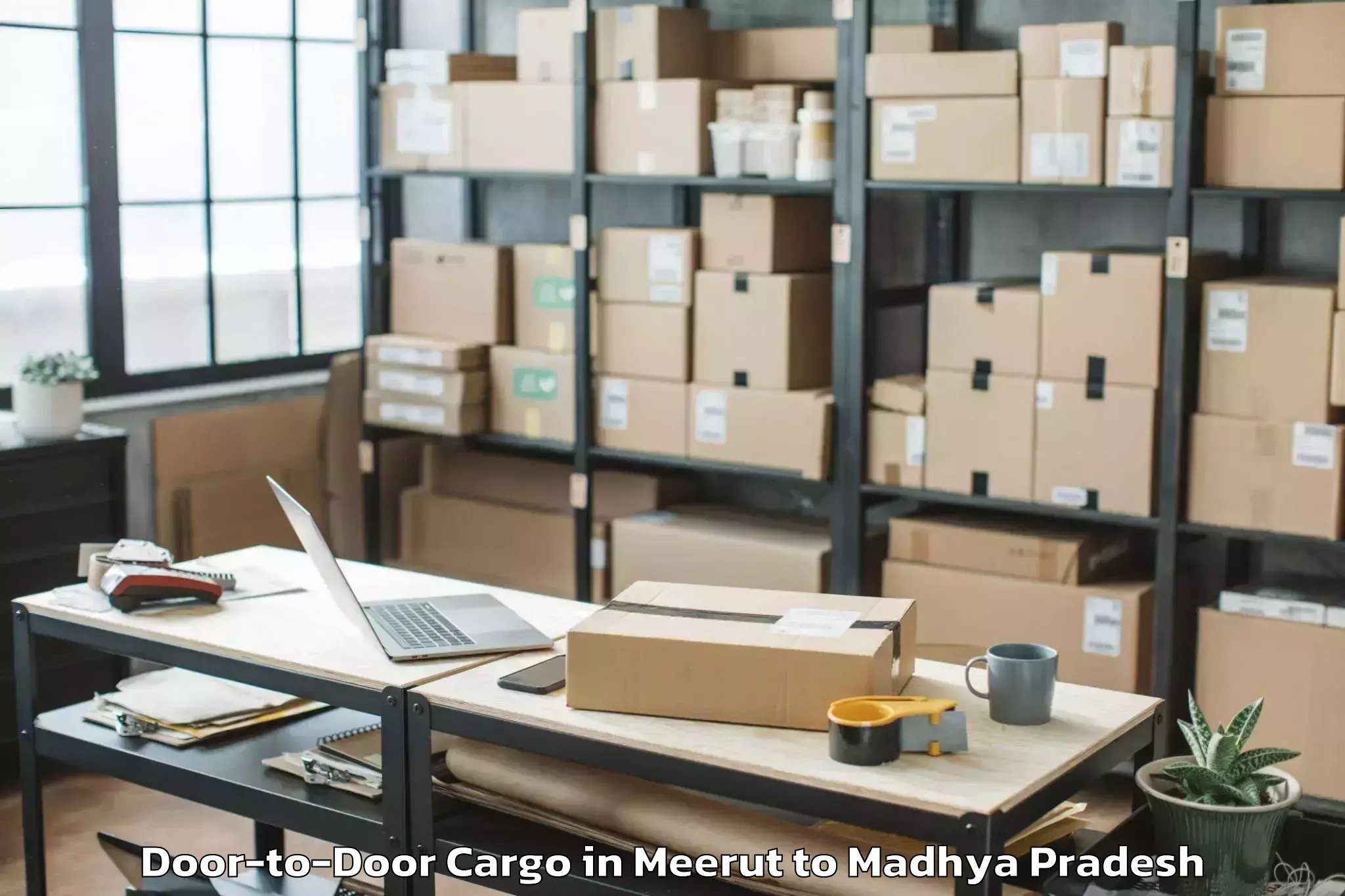 Top Meerut to Tarana Ujjain Door To Door Cargo Available